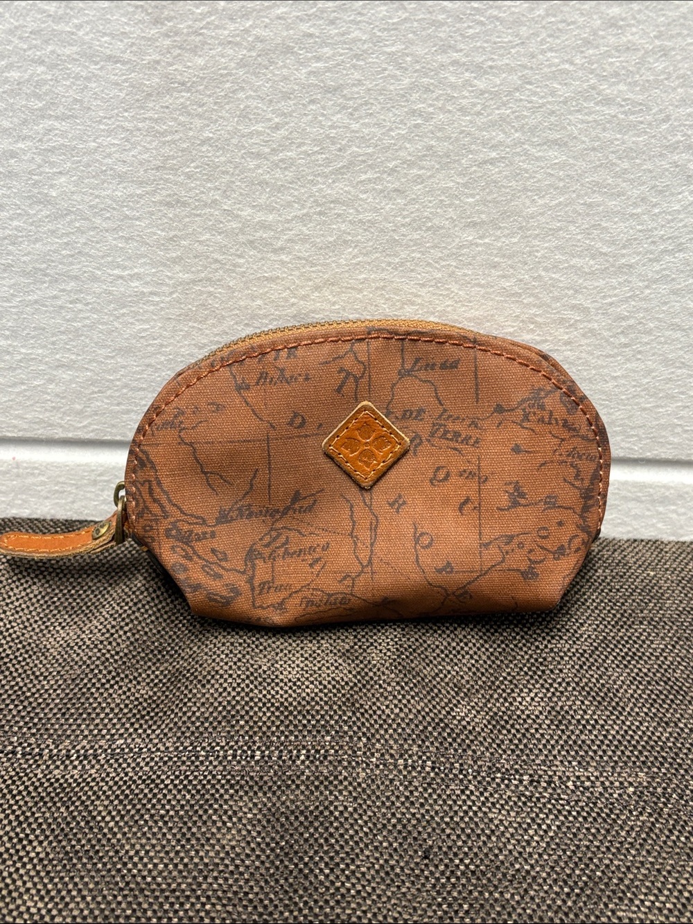 Patricia Nash Map Print Zipper Coin Purse